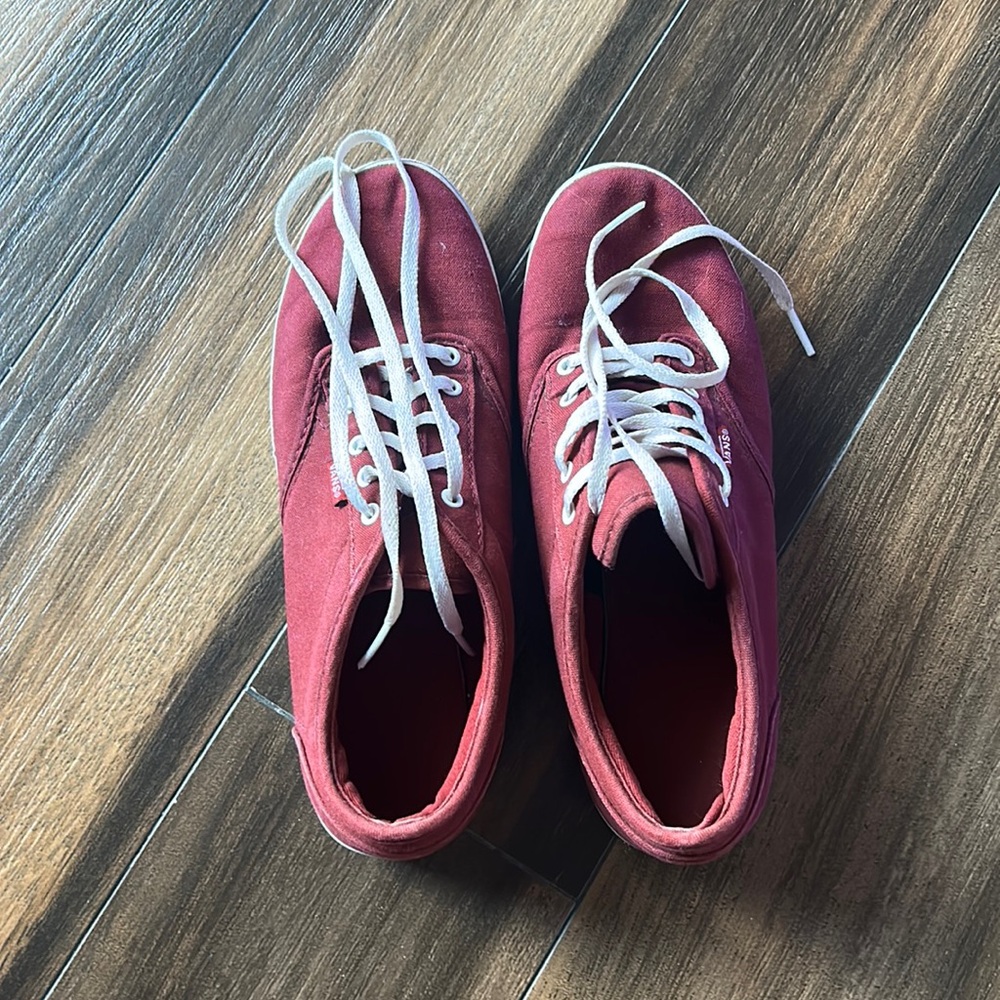 Women’s red Vans! Size 8. Very stylish for all seasons!